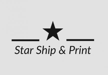 Star print and ship logo