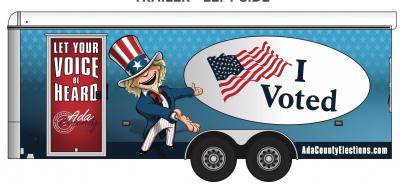 Picture of mobile voting trailer