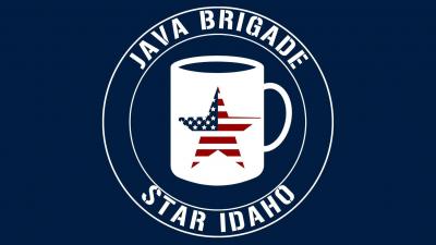 coffee mug with usa flag on a star