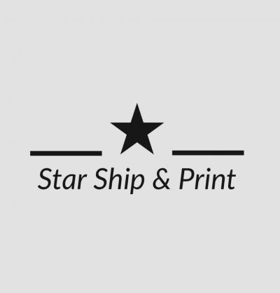 Star print and ship logo