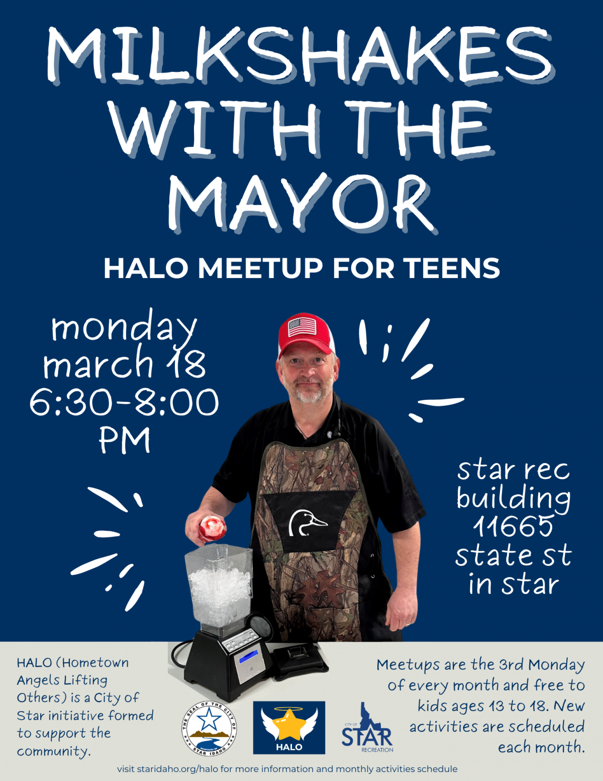 mayor with a milkshake